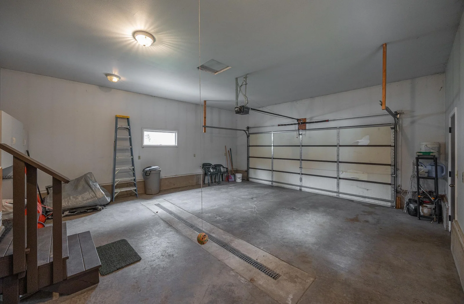 Attached garage.