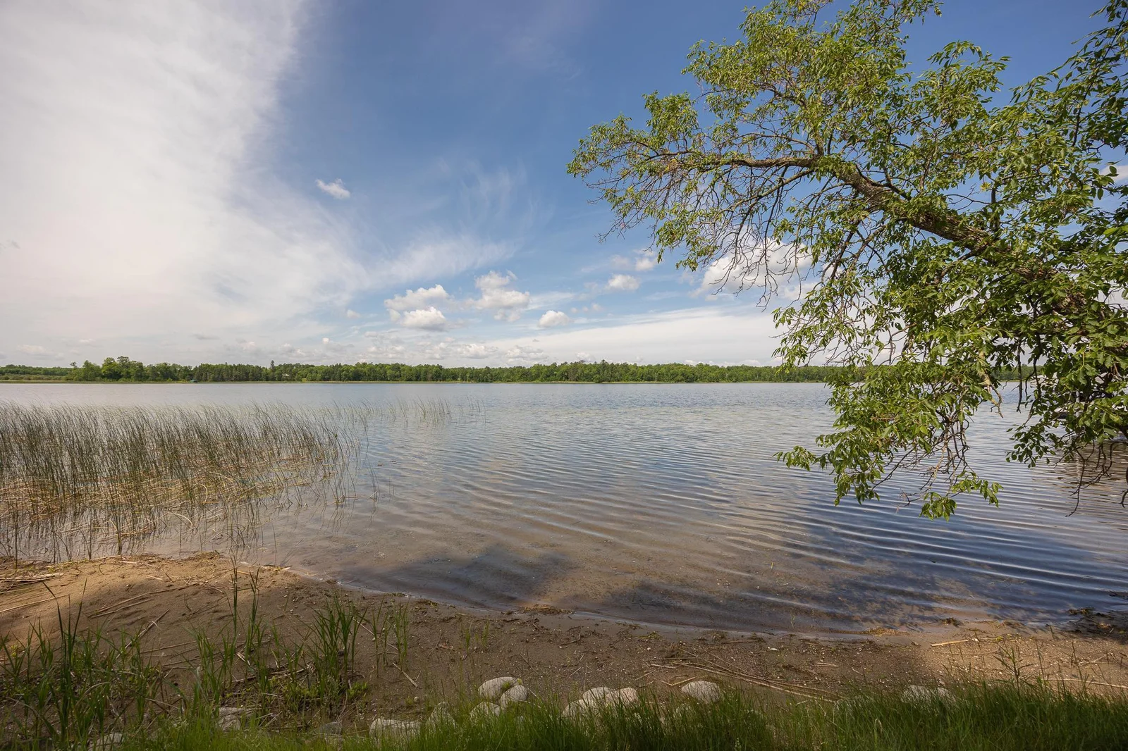 Sandy swimming area