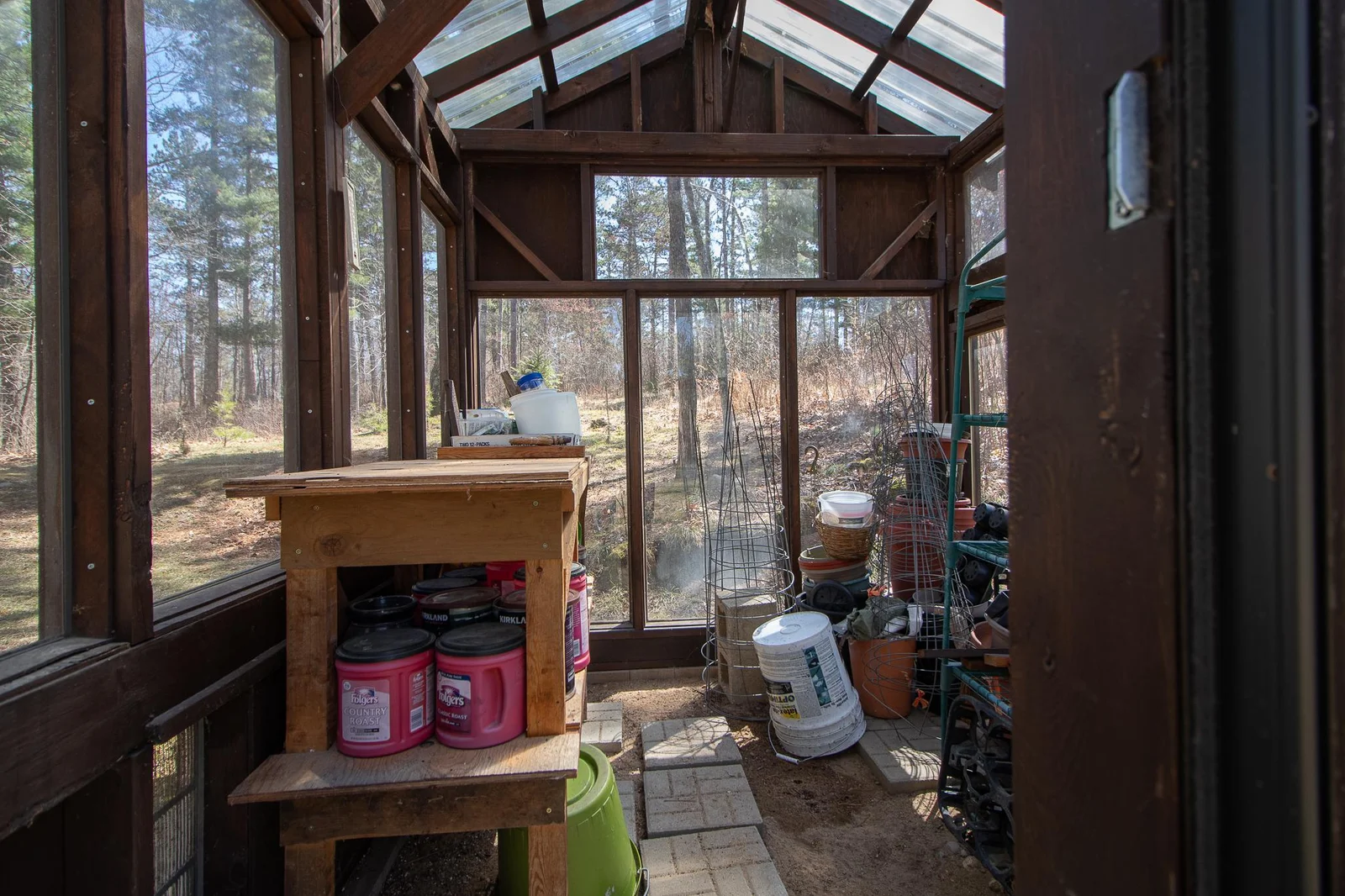 An abundance of natural light for potting or gardening