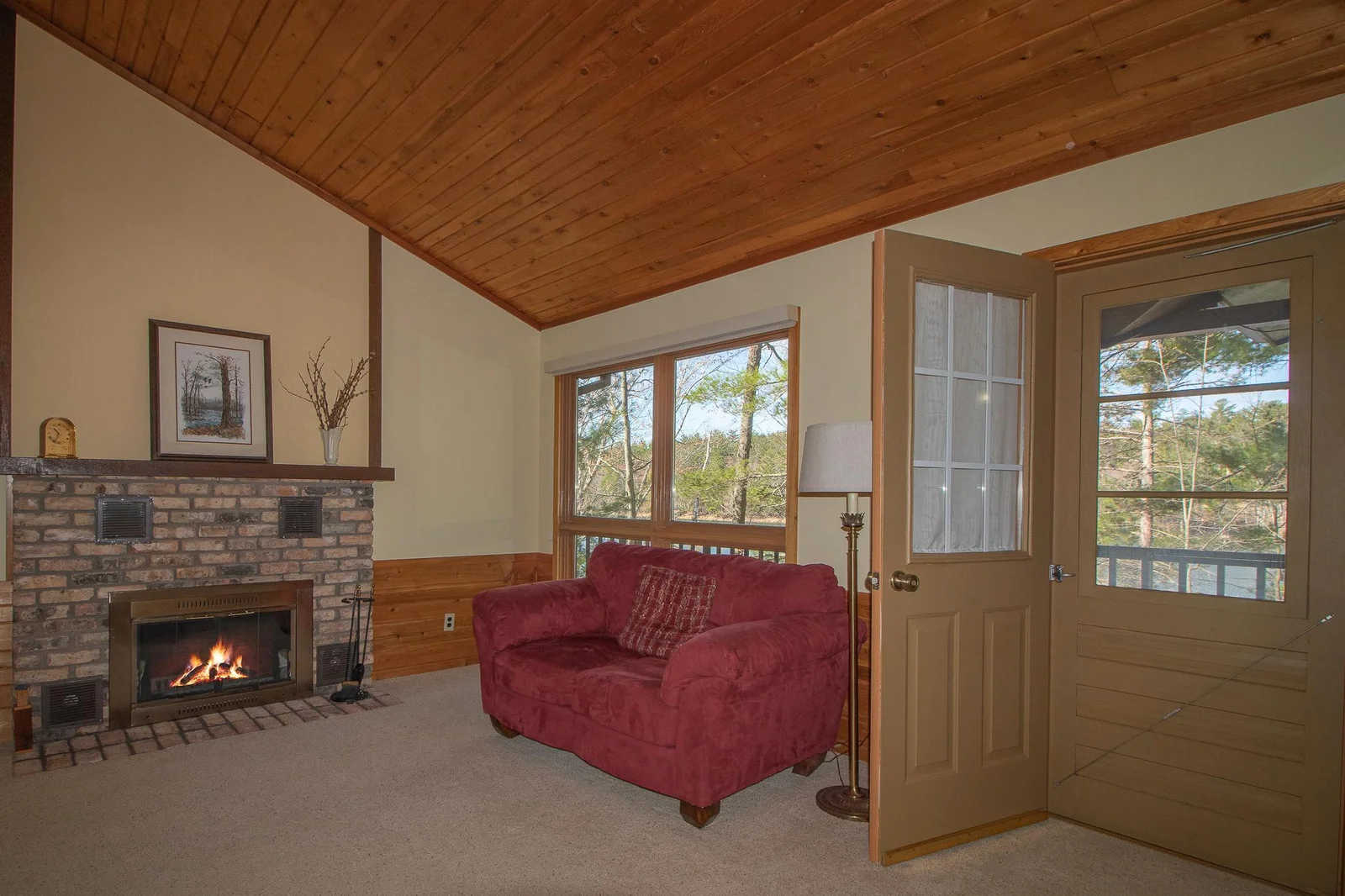 Entry to lakeside deck off living area