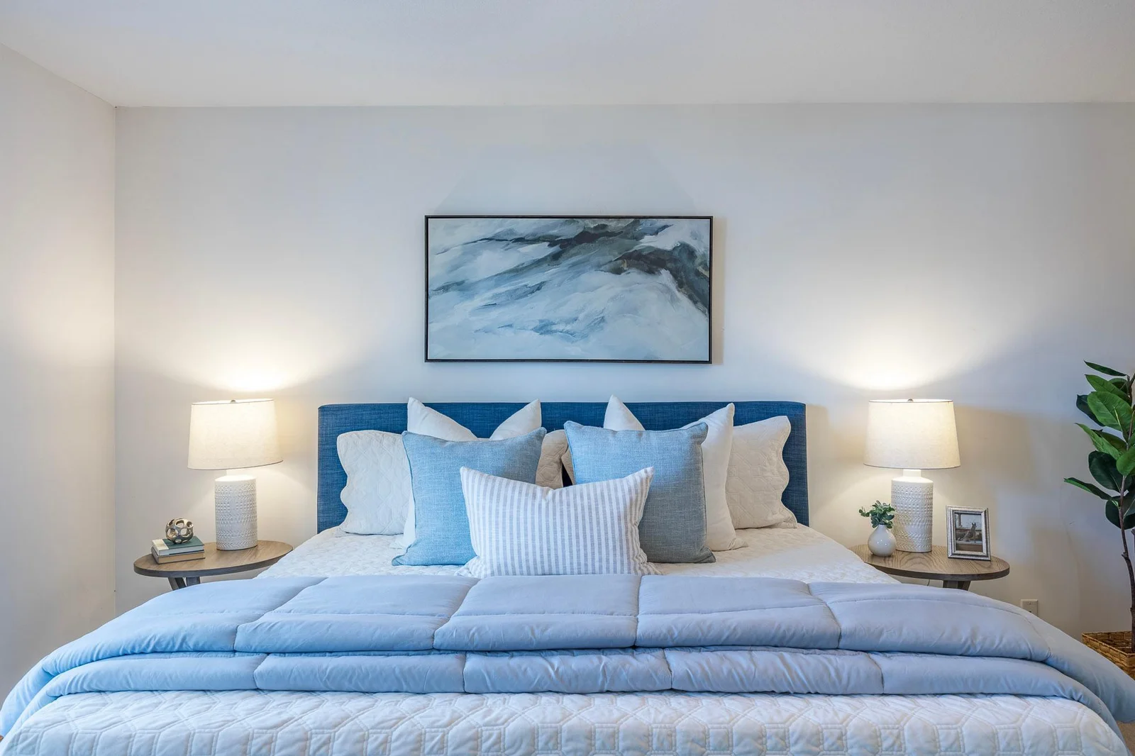 A peaceful retreat filled with natural light, creating a calm and restful atmosphere