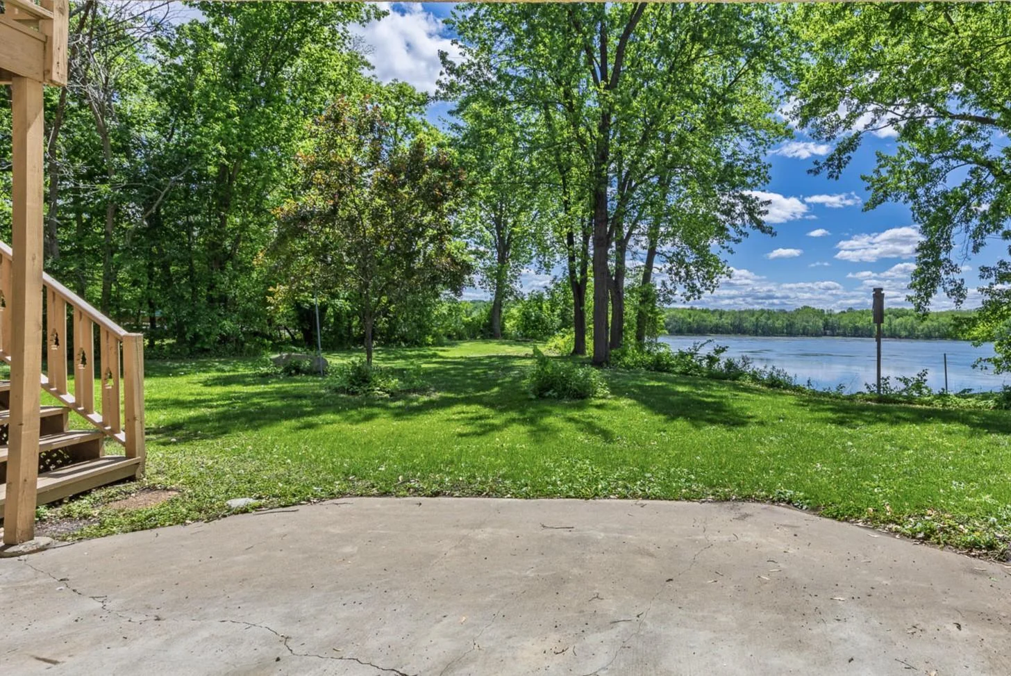 Walk right out into your backyard and down to the lake