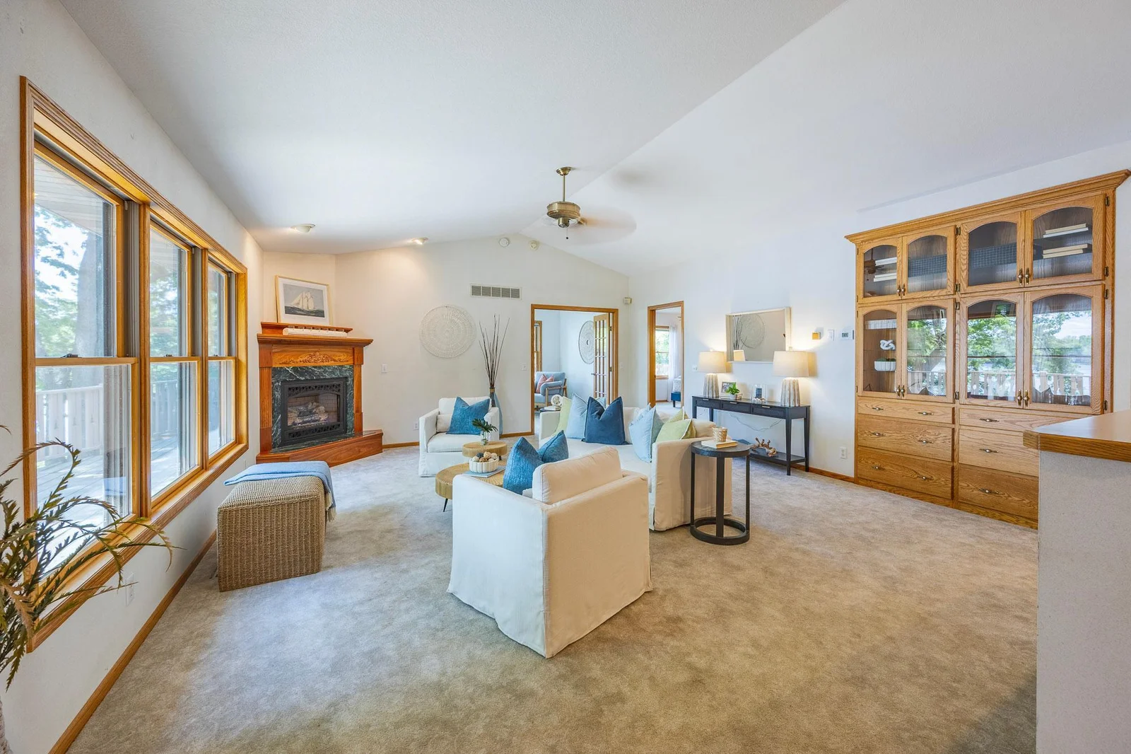 Built-in cabinetry offering abundant storage