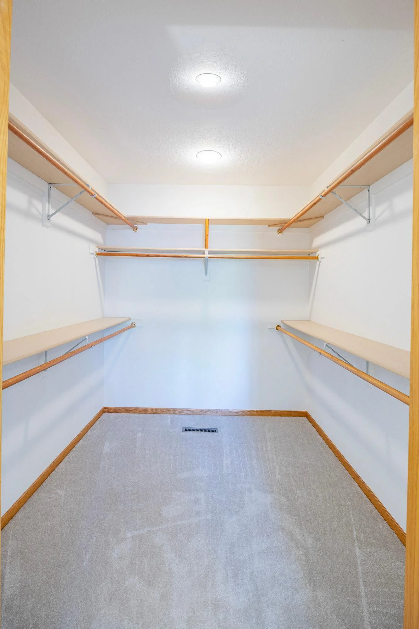 Generous closet space make this room both functional and comfortable