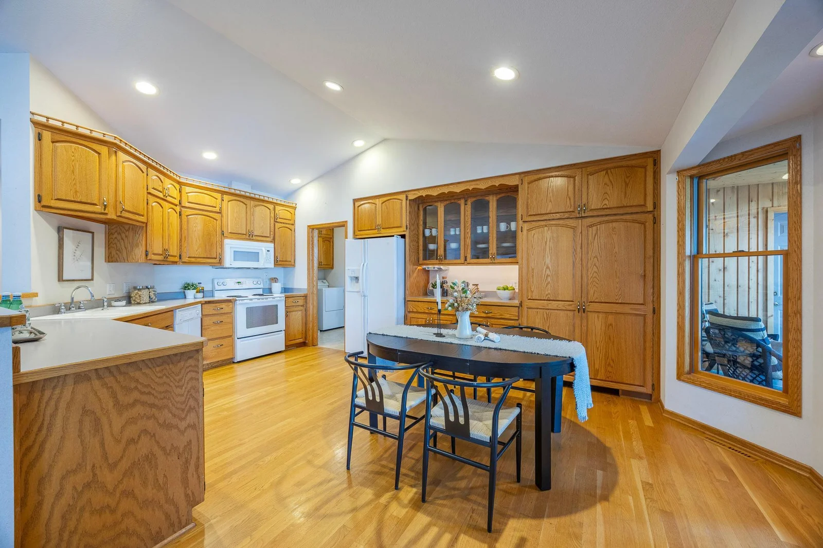 Spacious kitchen with walk-in pantry and deep shelving
