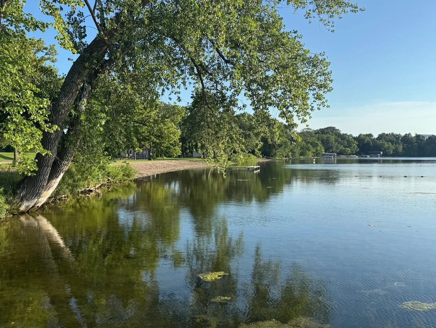 Upper Sandy Beach Road, Ashby, MN  View of the beach from the boat landing dock