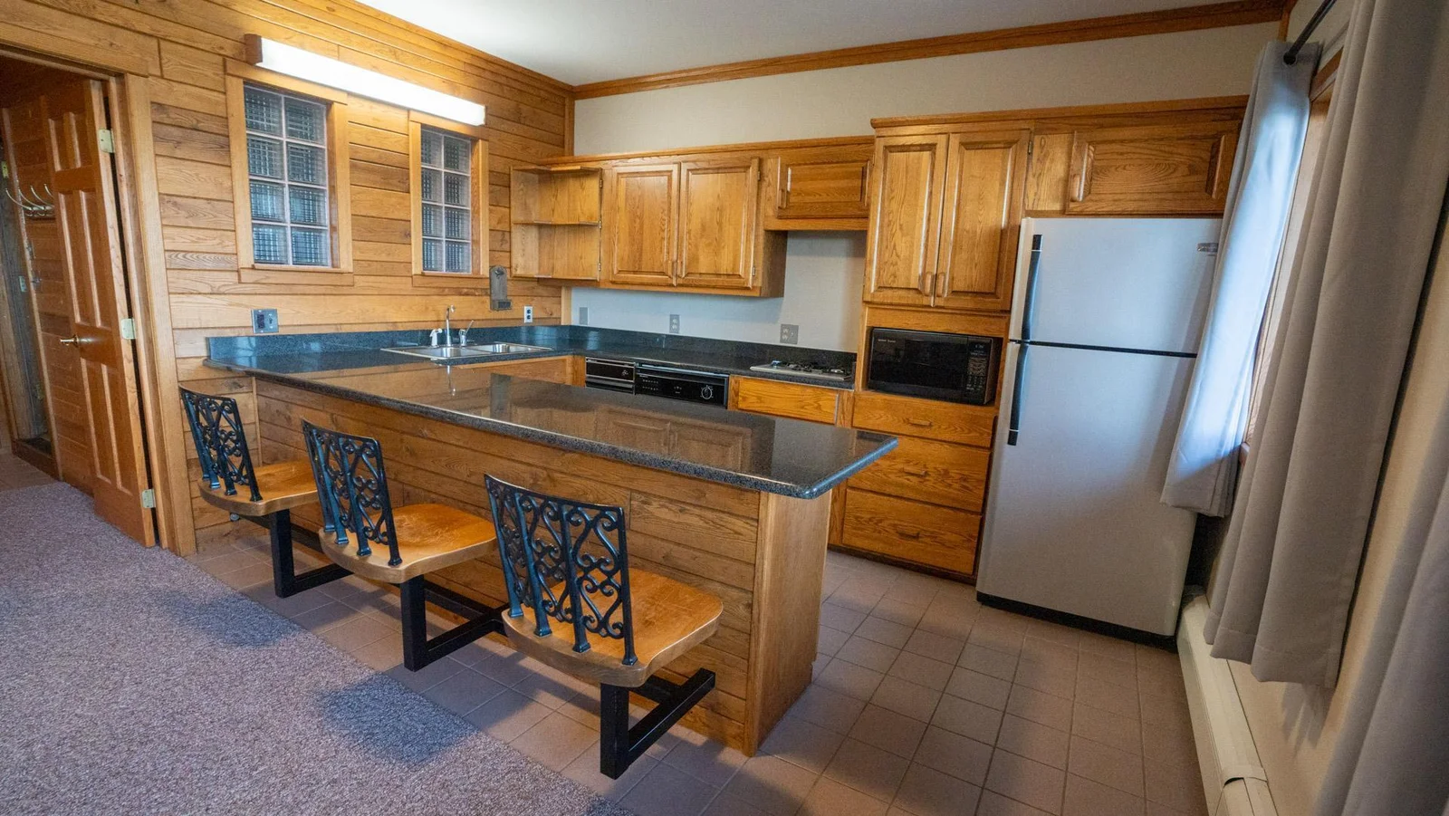 Basement level kitchen