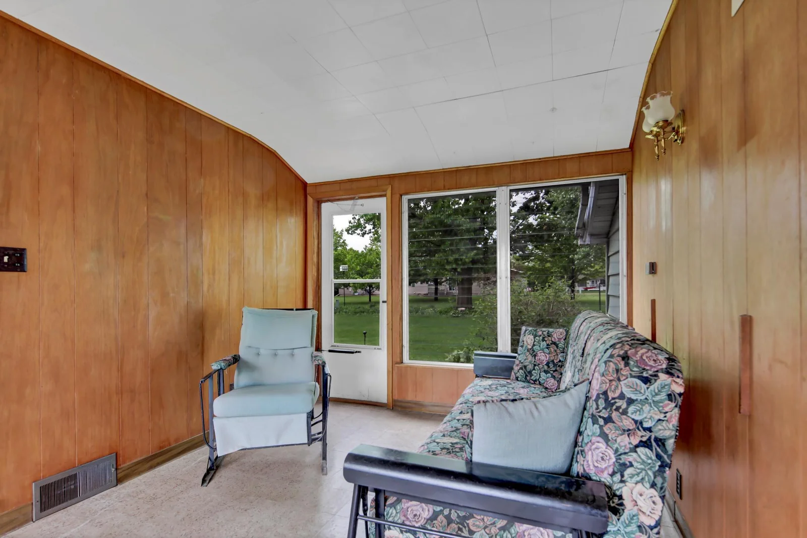 Breezeway looking out back