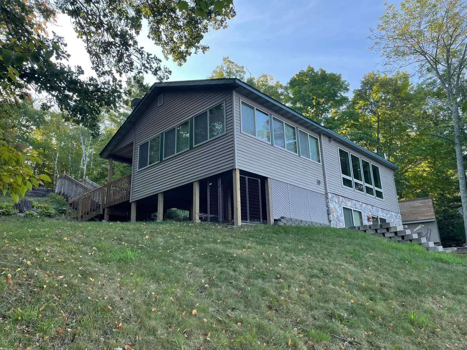 Kennel under porch