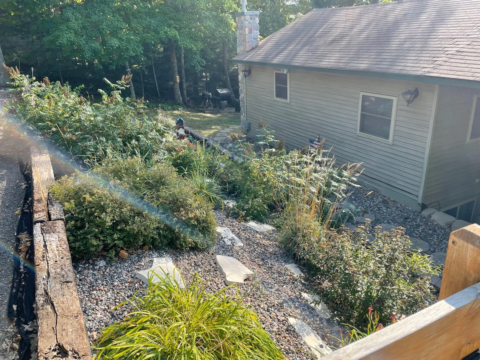 Newer landscaping
