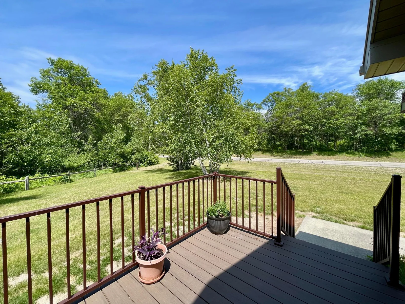 Spacious deck