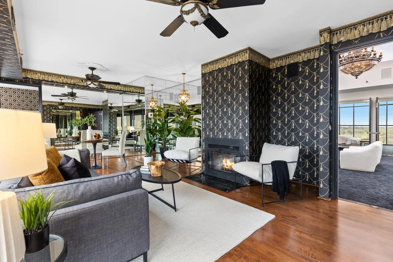 Study / Flex Room with Wood Burning Fireplace