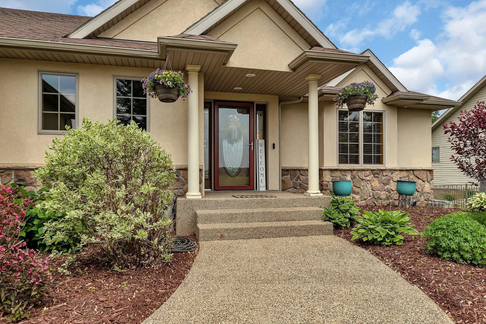 Covered front porch.