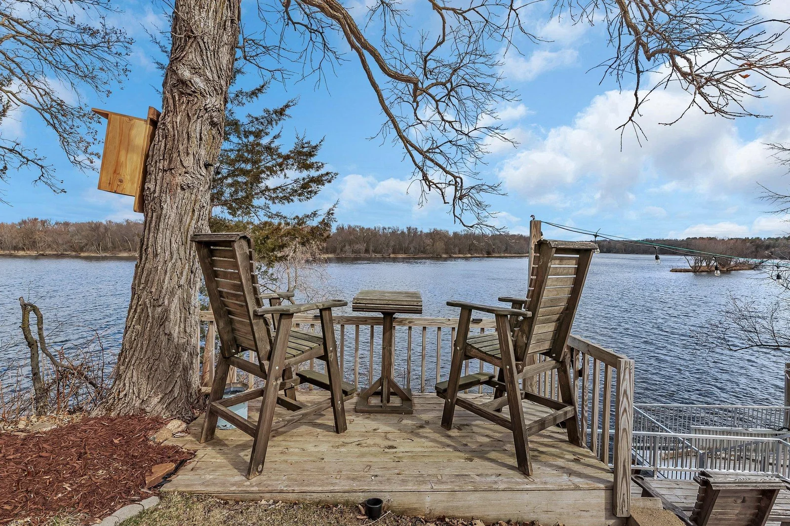 Sit here this summer and enjoy as boats pass by.