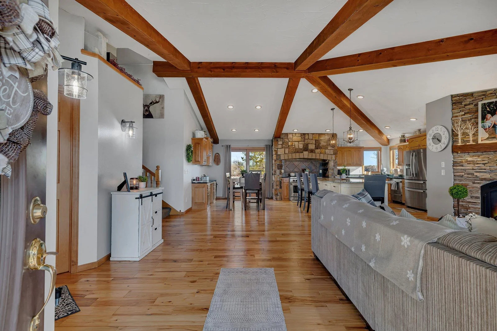 Upon entrance you are greeted by an open floor plan.