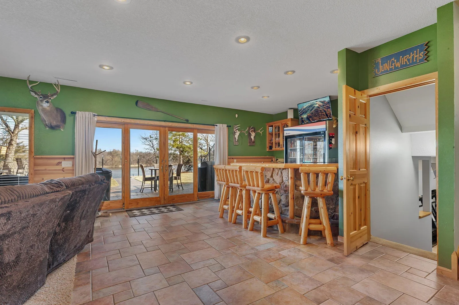 Walk out into your backyard oasis.