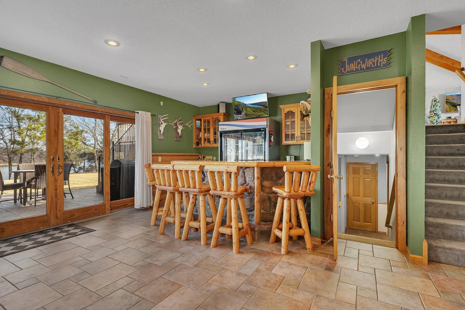 Entertain at your very own wet bar.