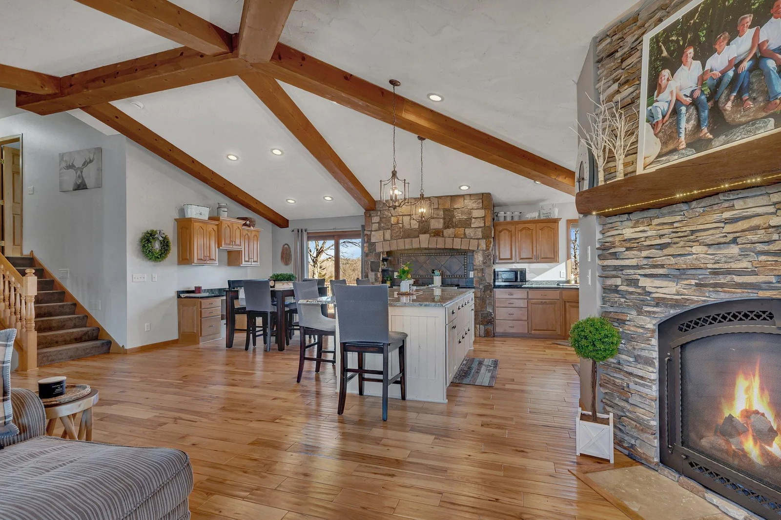 Main floor is a great place to entertain, relax and take in the views.