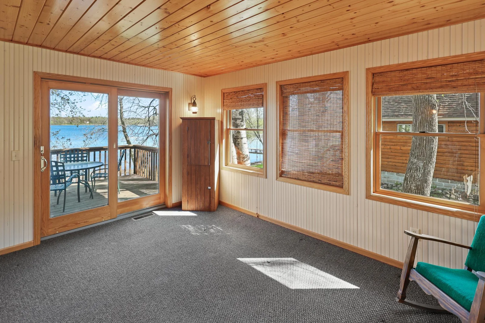 Family room/den walks out to deck