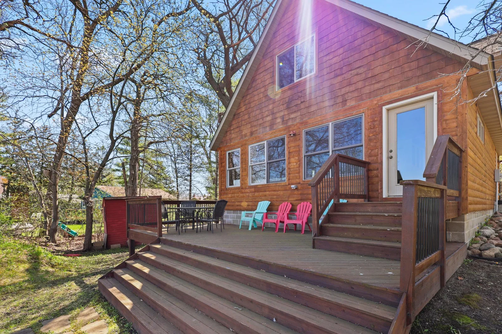 Lakeside deck on the "Cabin"