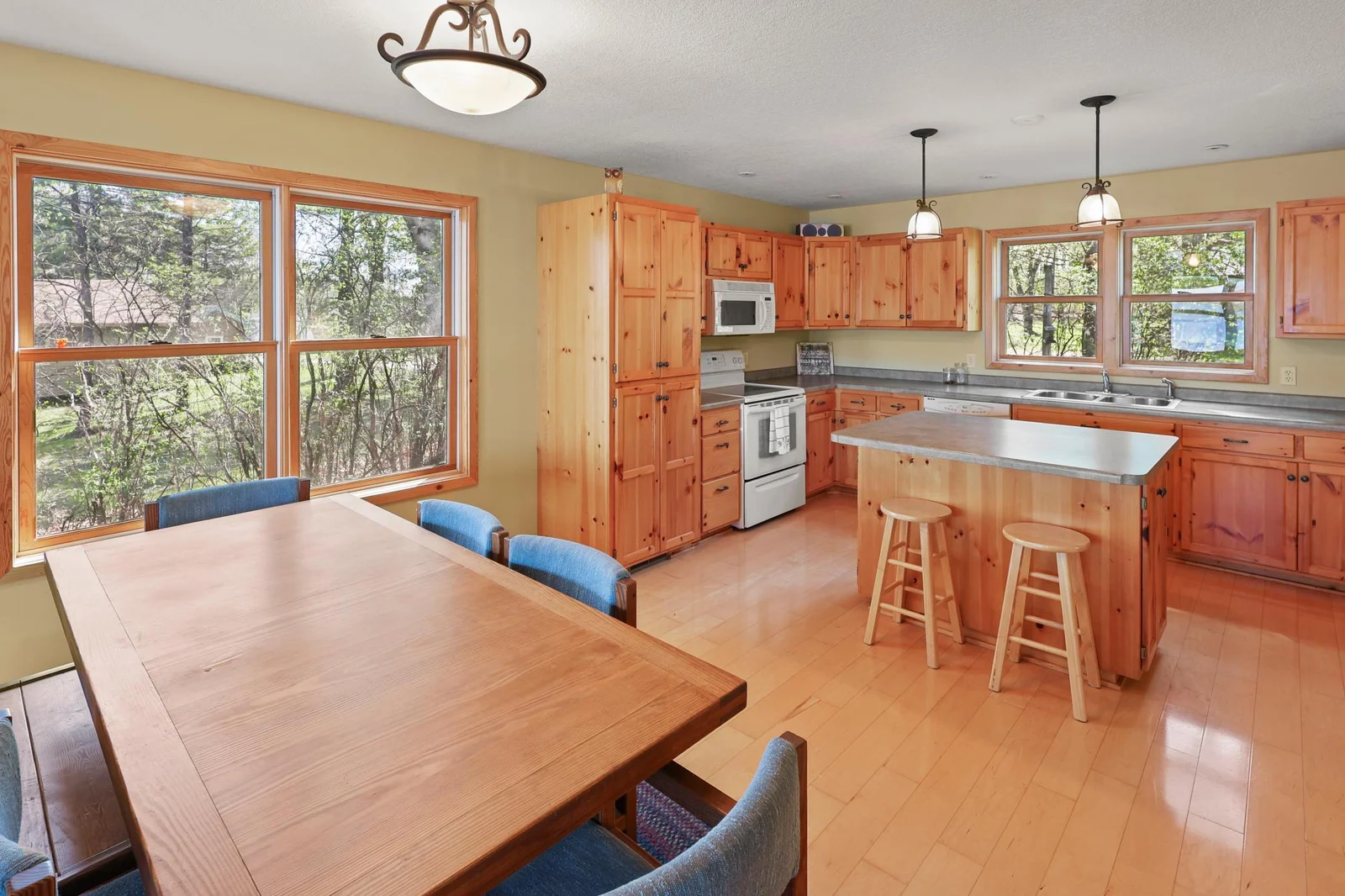 Dining and kitchen area