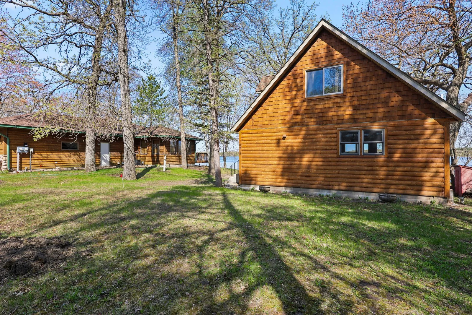 Cabin with the main house in the background