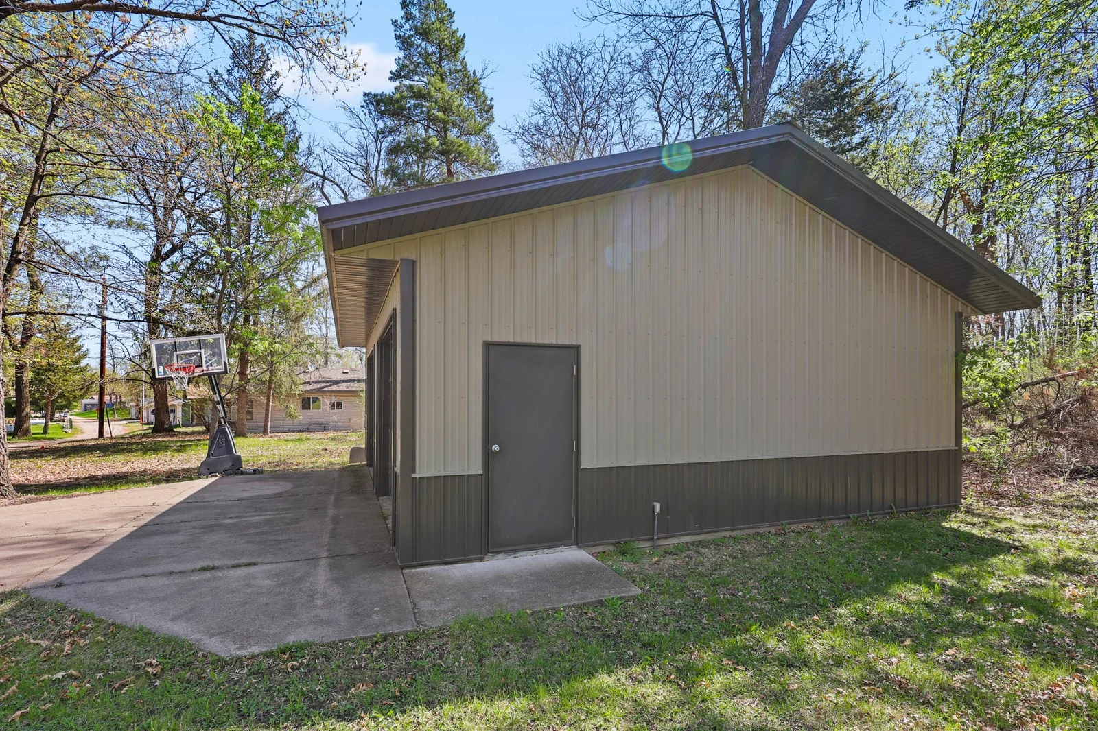 Recently built storage building