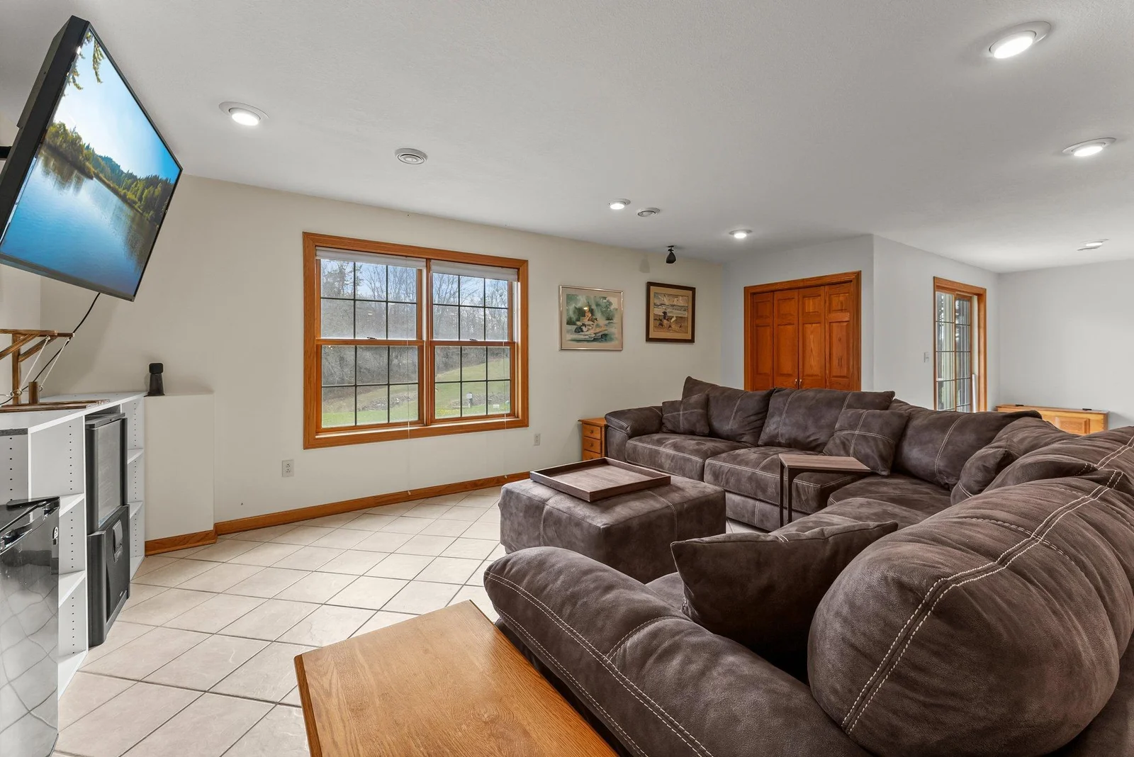 First family room in lower level