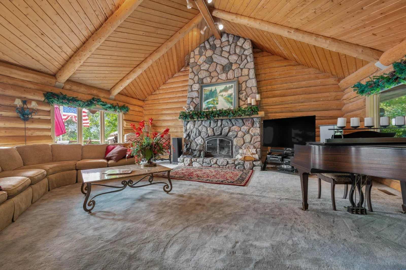 The great room on the main floor
