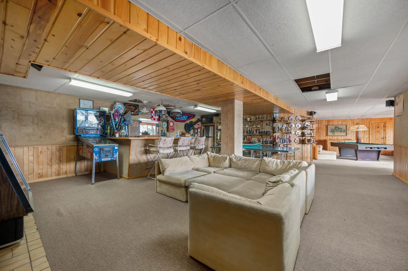 Lower level family/bar room