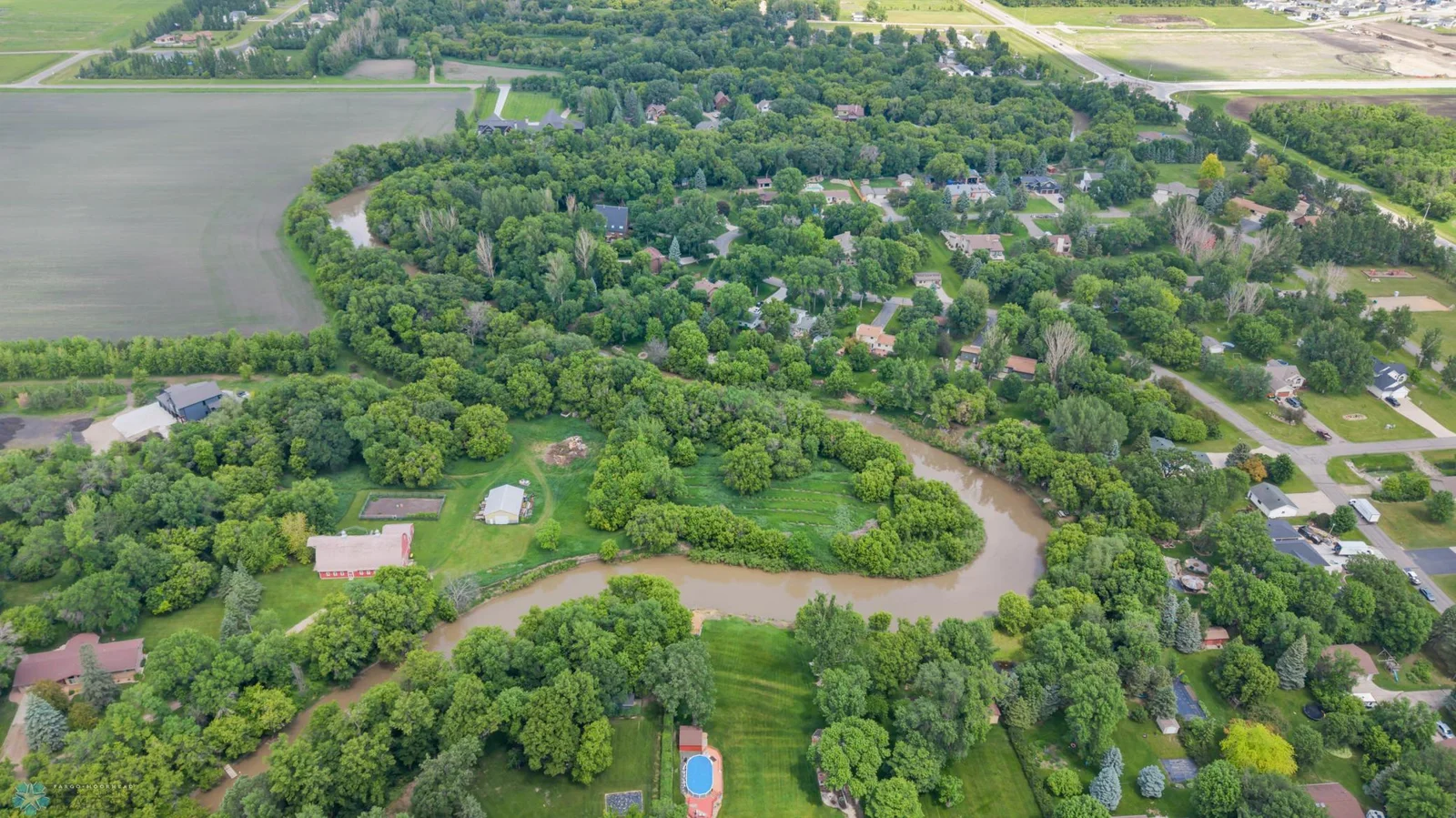 June Aerial Sheyenne River