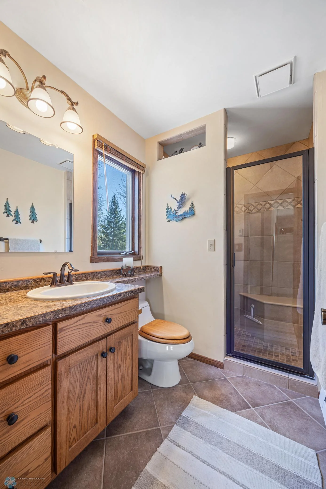 Primary Bath | Tile Shower | Upstairs