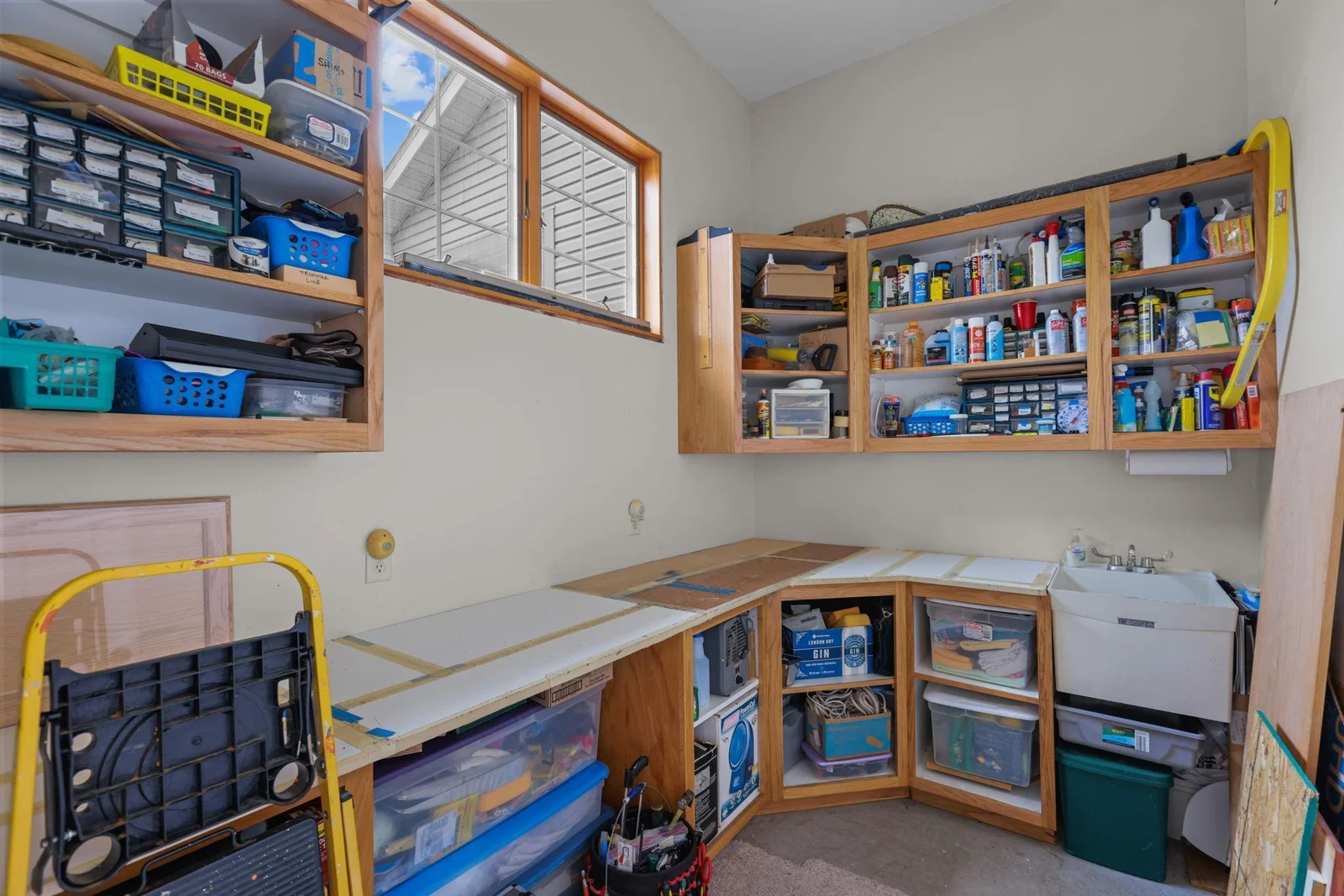 Garage storage/work area
