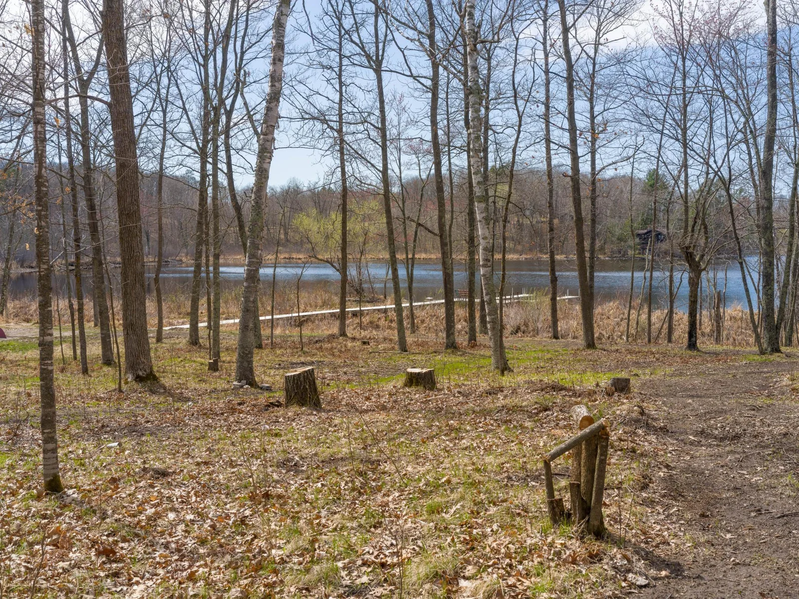 Additional building site for a 700 sq ft guest cabin with a gorgeous lake view.