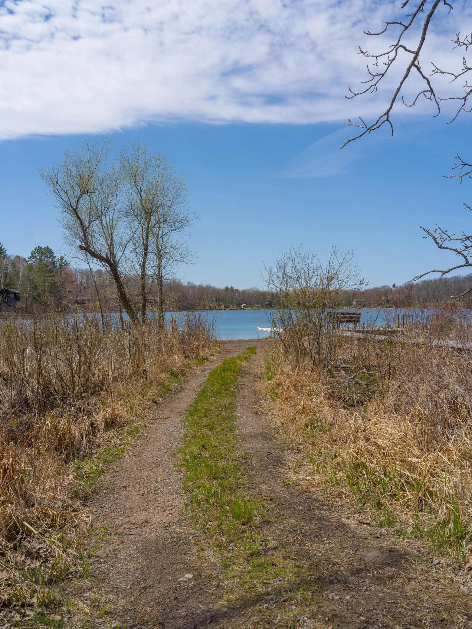 Cart path to the shoreline.