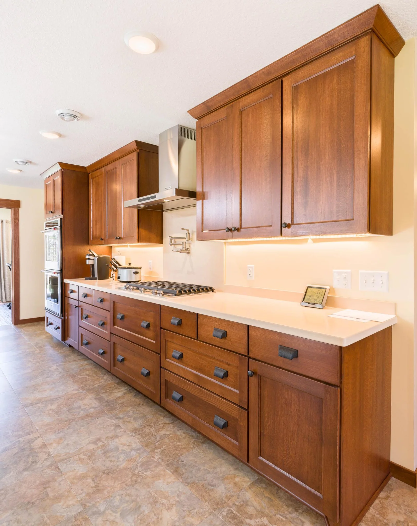 Quarter-sawn Oak Custom Kitchen Cabinets by Bayer.