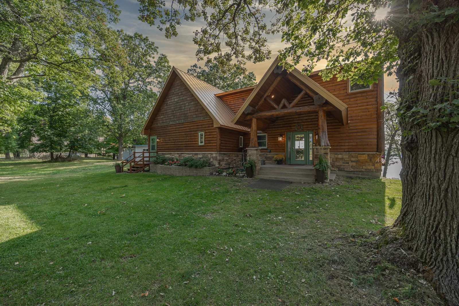 Log accents greet you as you enter this beautiful home.