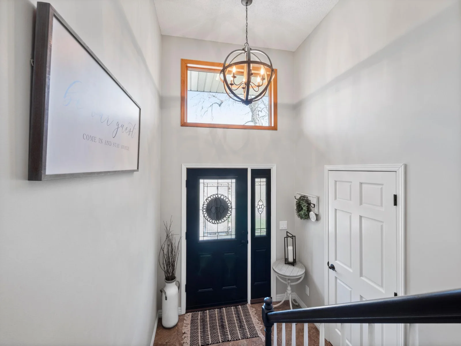 Easily welcome guests into the spacious foyer without feeling crowded.