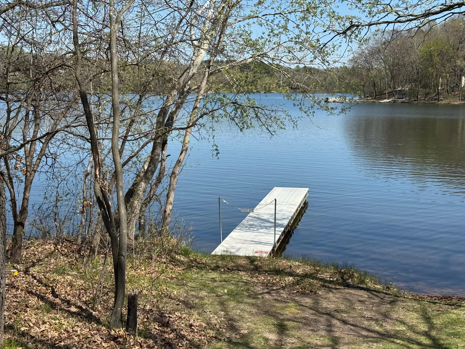 Deeded easement and private dock shared with 5 families.