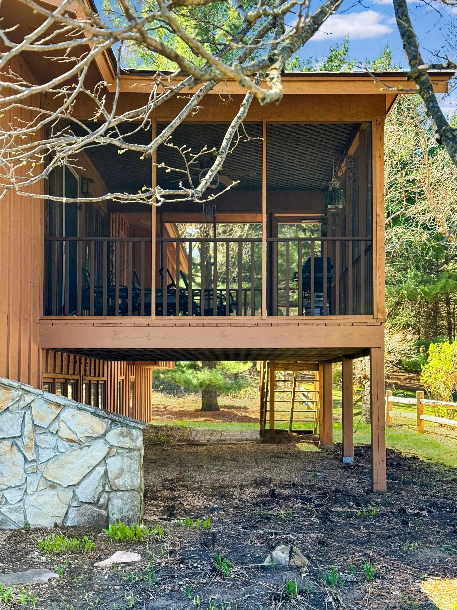 Enjoy the screened porch off the dining area