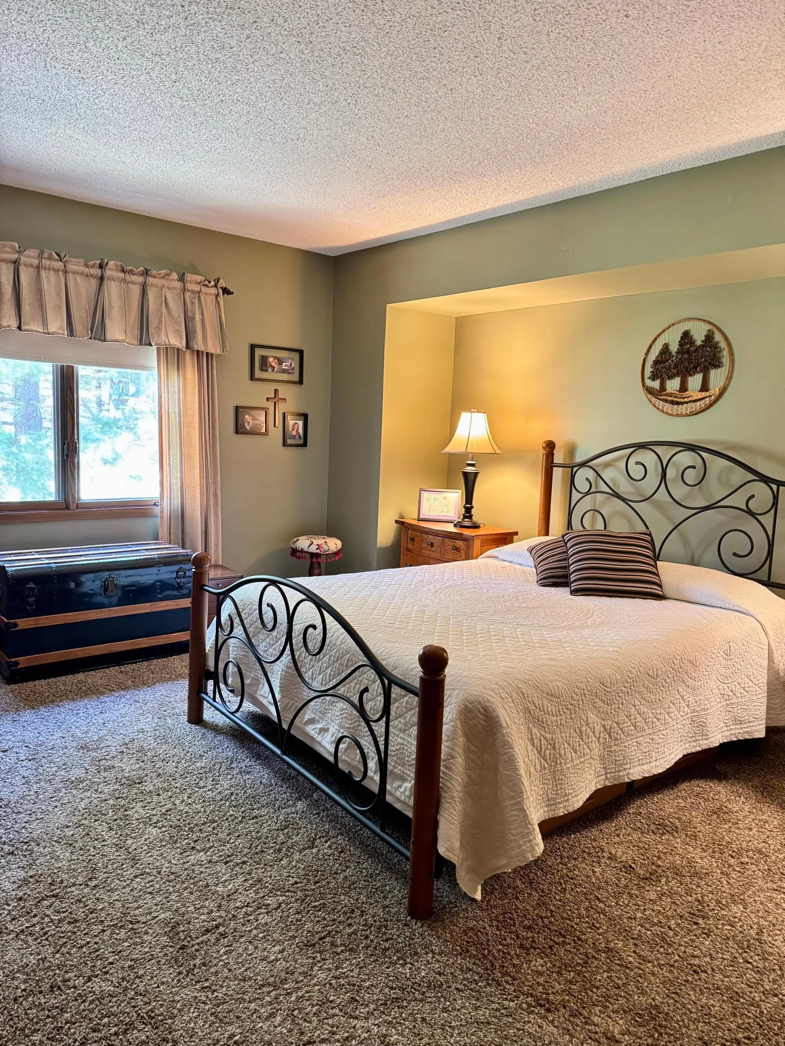 Primary bedroom with walk thru bath.