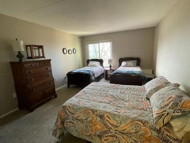 Back inside you'll find the main bedroom