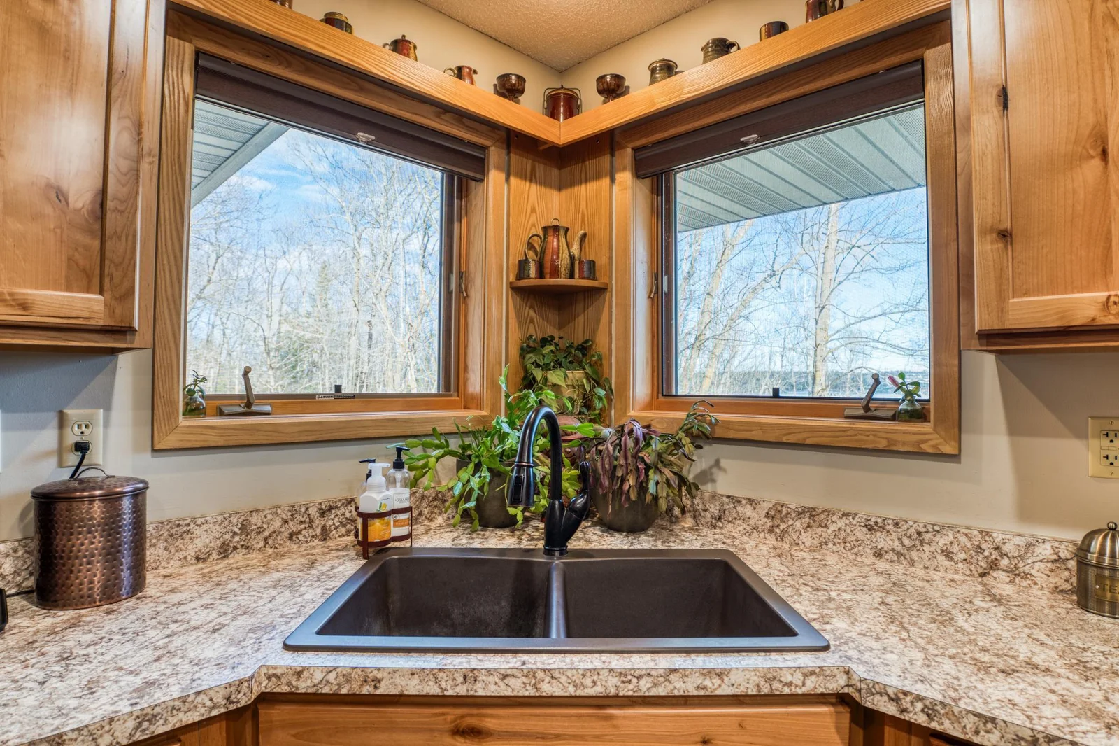 Doing dishes is not so boring when you can watch the lake out your kitchen windows