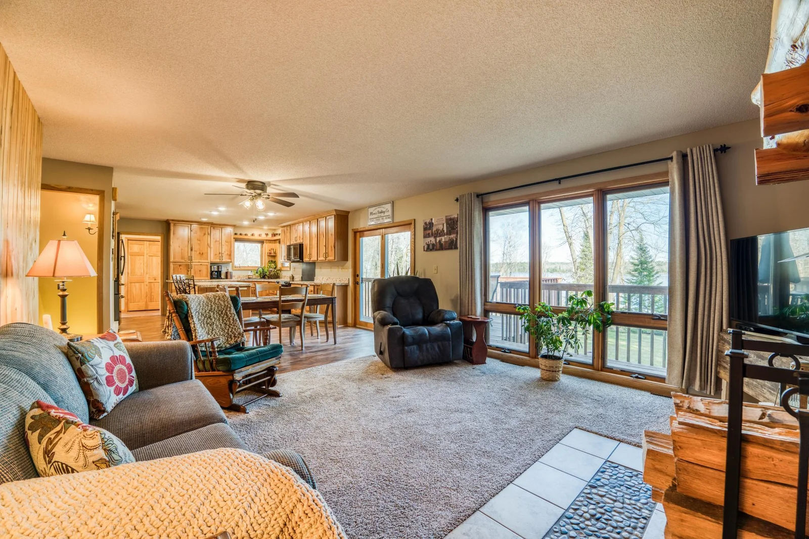 Lots of natural light flows throughout