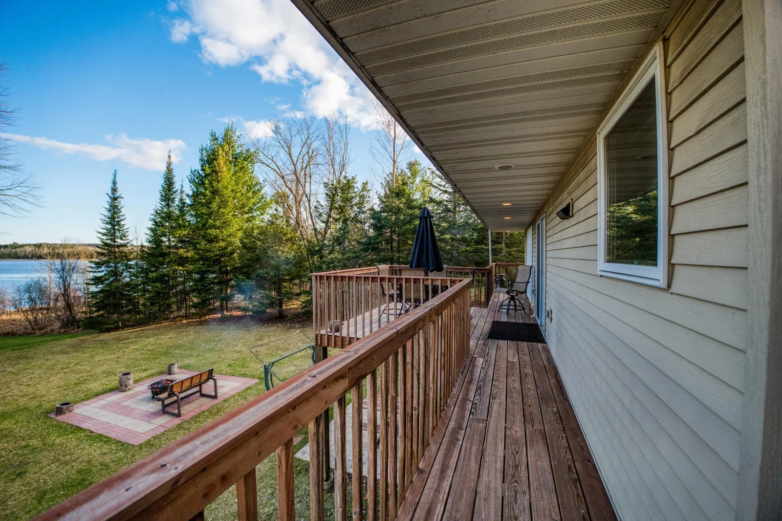 Enjoy the oversized deck that overlooks the patio
