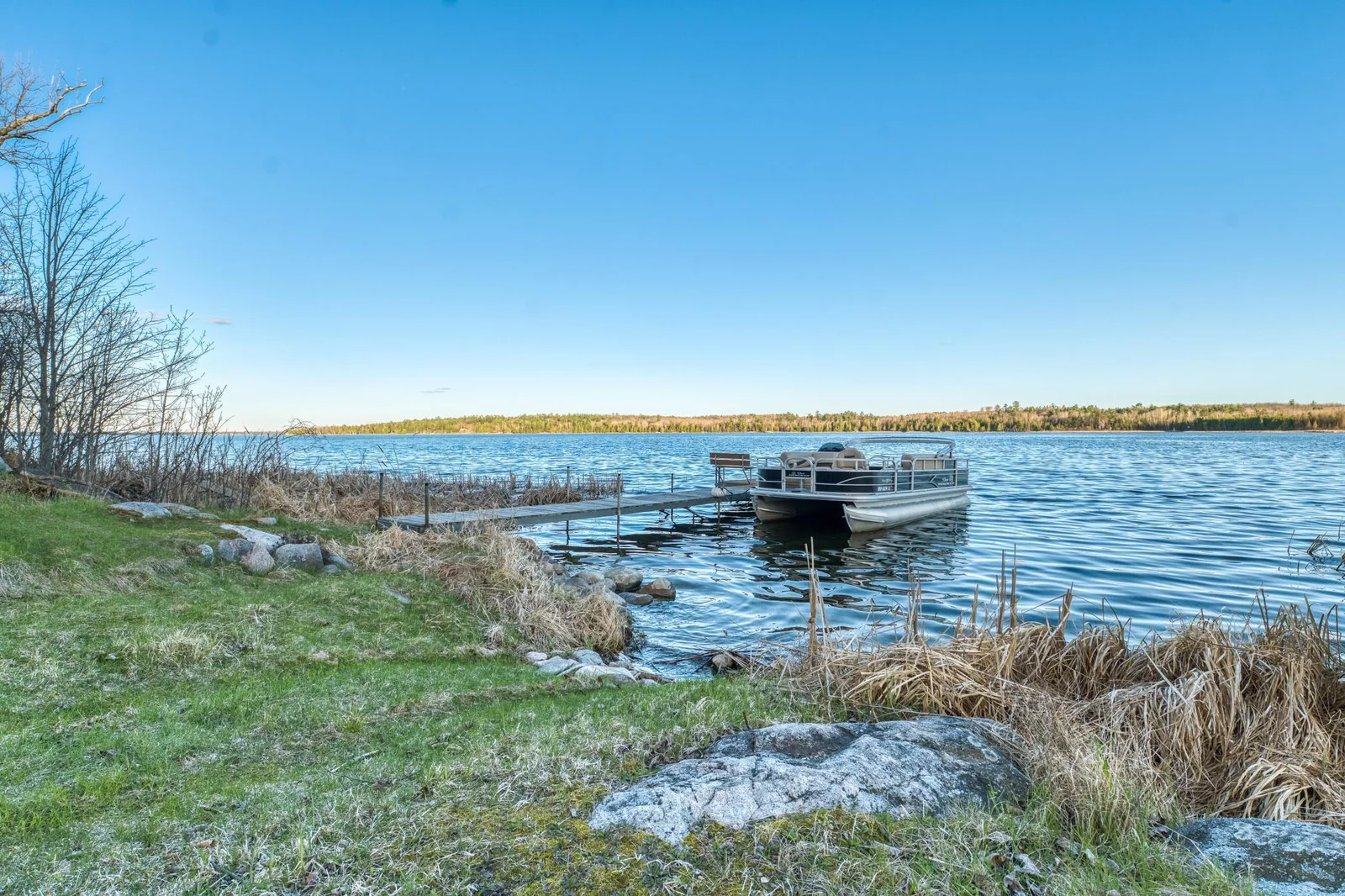 Driving onto the ice is easy from your shoreline -in winter