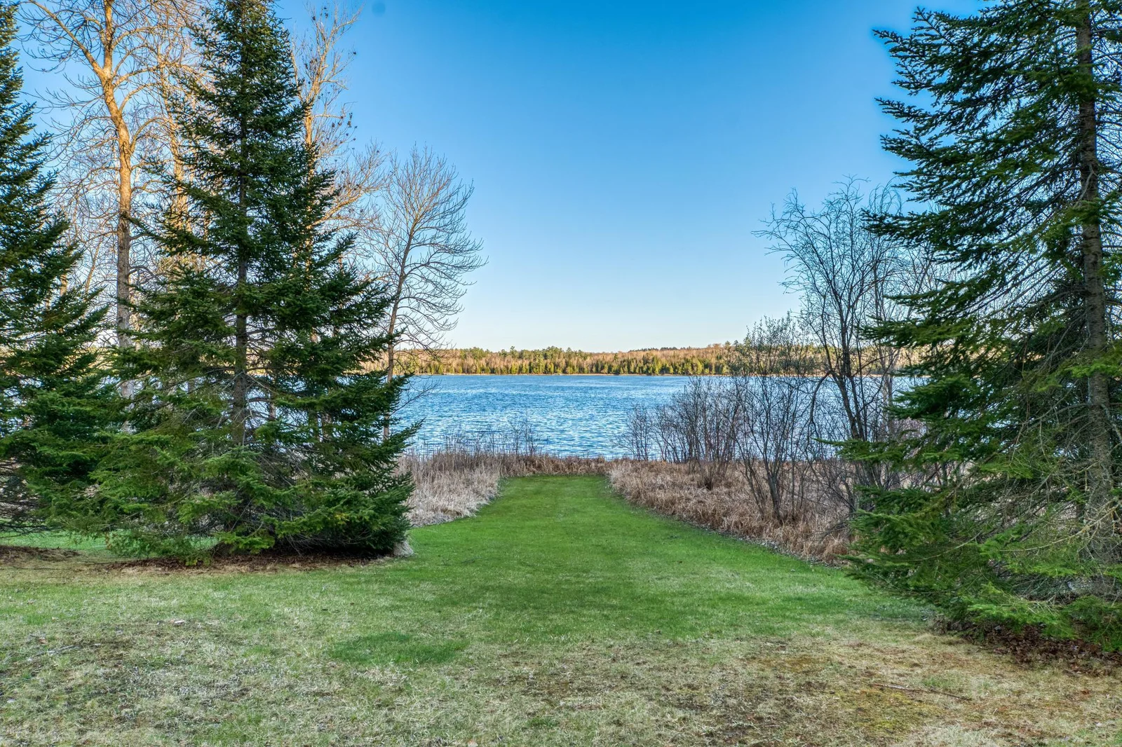 The lakeshore is very level and accessible