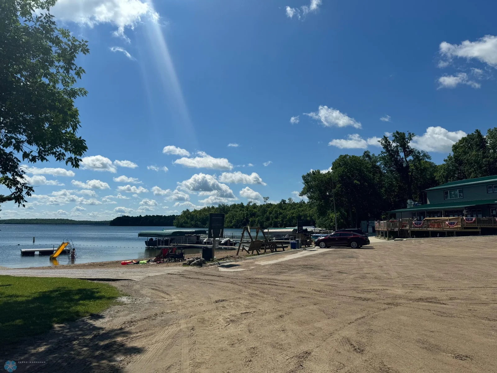 Beach Area on Cedar Crest Resort in Walking Distance