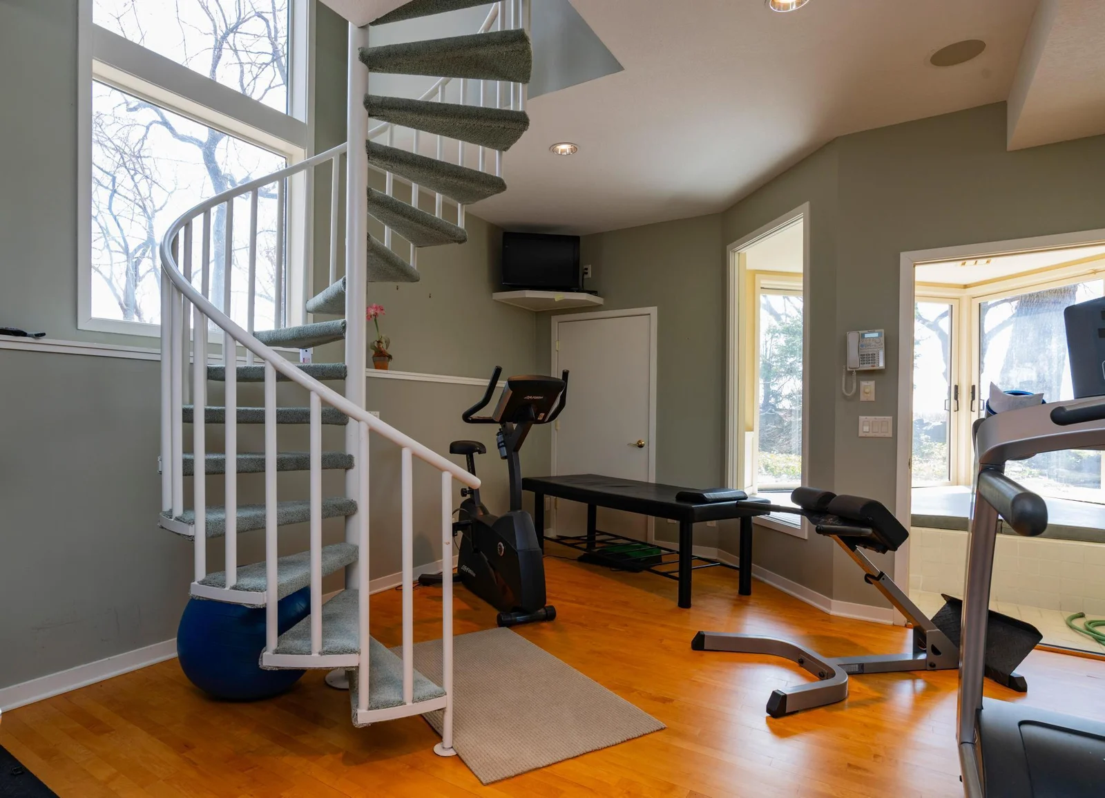 Fitness room beneath Primary bed room