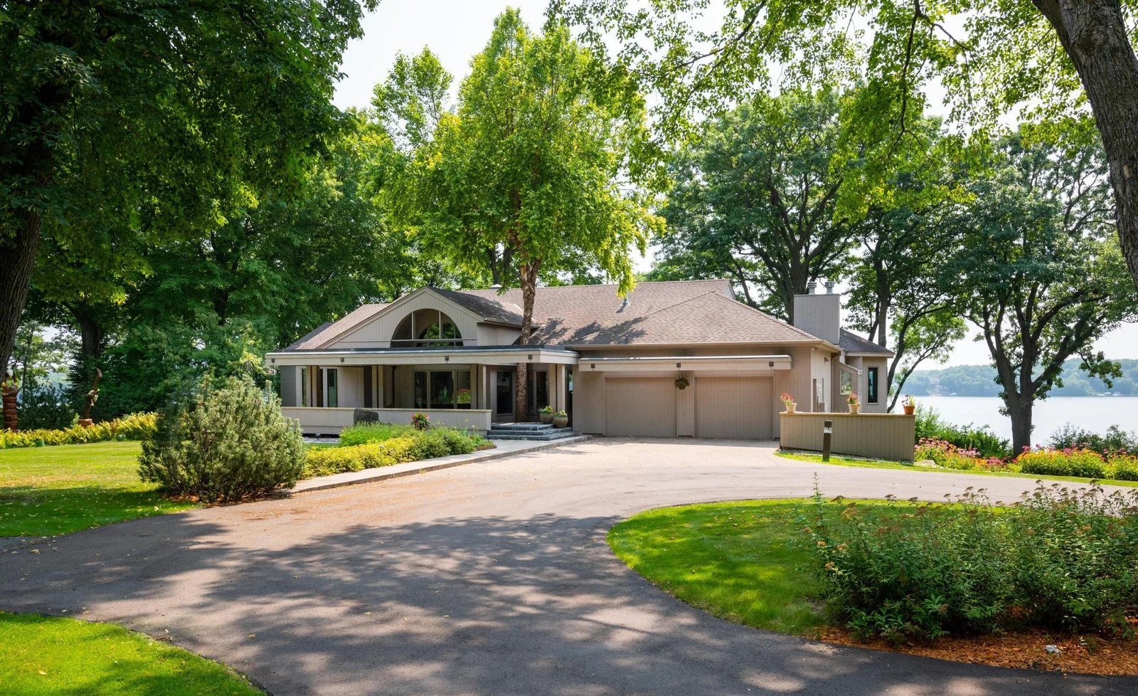 As you approach the house